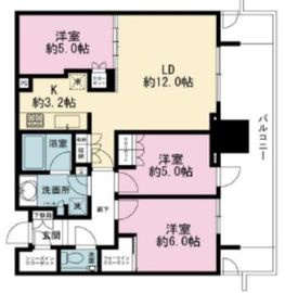 ブランズタワー芝浦 28階 間取り図
