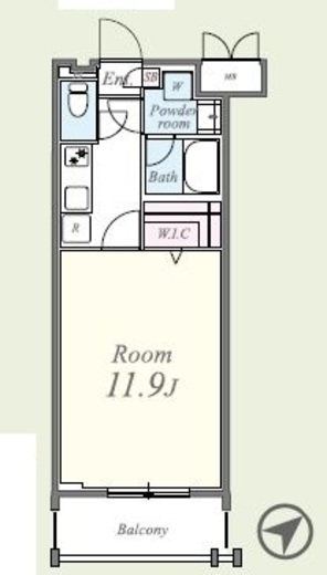 グランドール文京 1402 間取り図