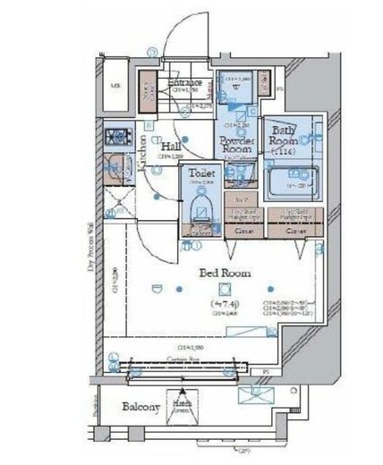 コンシェリア新橋SIX 3階 間取り図