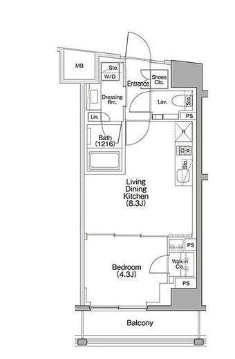 ザ・パークハビオSOHO代々木公園 310 間取り図