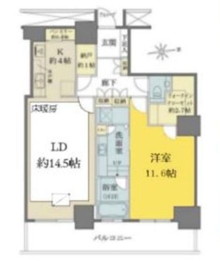 Wコンフォートタワーズ EAST 28階 間取り図