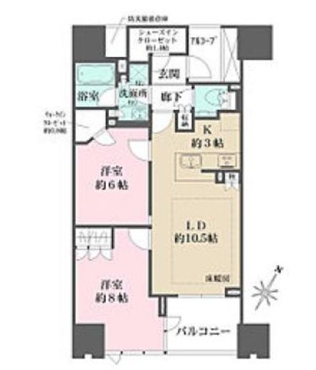 ザ・パークハウス日本橋大伝馬町 12階 間取り図