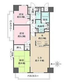 藤和シティスクエア三田サウスウイング 11階 間取り図