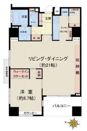 サンクタス小石川プレサイス 6階 間取り図