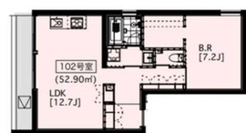 エクセルシオール目黒青葉台 102 間取り図