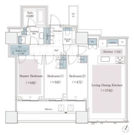 パークコート千代田四番町 5階 間取り図