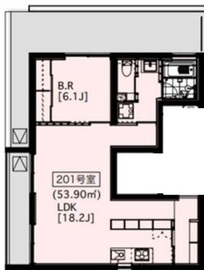 エクセルシオール目黒青葉台 201 間取り図