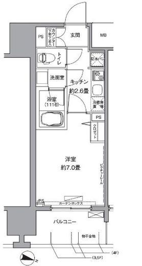 センテニアル王子神谷 2階 間取り図