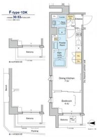 プラウドフラット品川大井町 322 間取り図