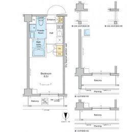 プラウドフラット品川大井町 103 間取り図