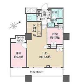 ザ・パークハウス西新宿タワー60 24階 間取り図