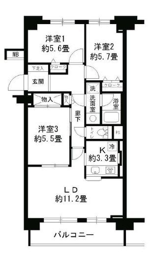 ブライトハウスJ 103 間取り図