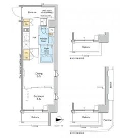 プラウドフラット品川大井町 301 間取り図