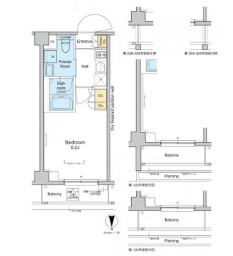 プラウドフラット品川大井町 430 間取り図