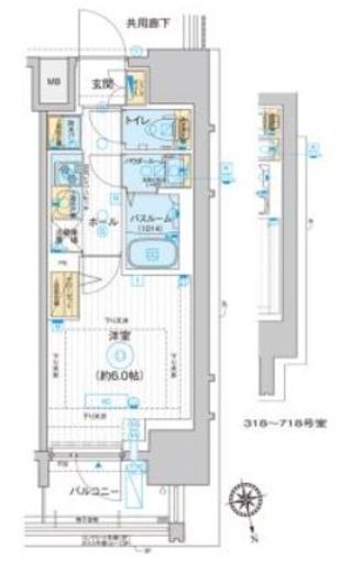 ディームス品川南大井 618 間取り図