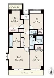 目黒本町マンション 406 間取り図