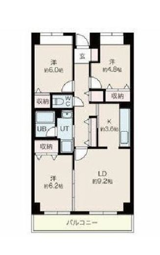目黒本町マンション 105 間取り図