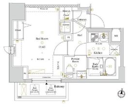 ガリシア中野弥生町 6階 間取り図