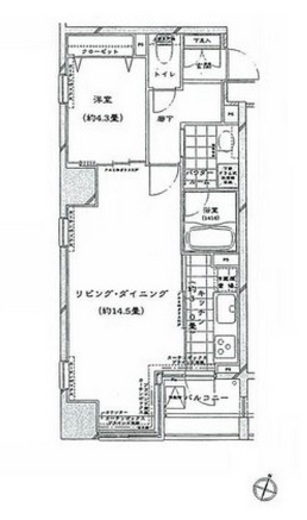 コンフォリア二番町 1402 間取り図