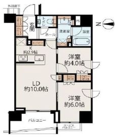 プラウド銀座一丁目 6階 間取り図