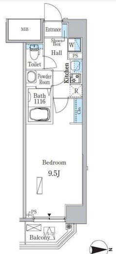 オープンブルーム入谷 502 間取り図