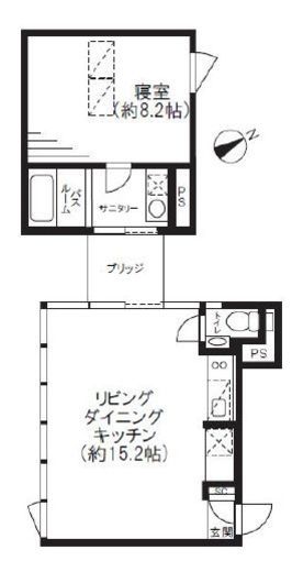 イソラ中目黒 2階 間取り図