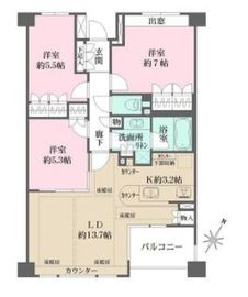パークハウス杉並和田一丁目 2階 間取り図