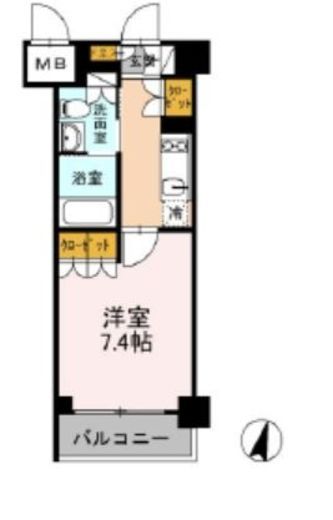 カスタリア武蔵小杉 210 間取り図