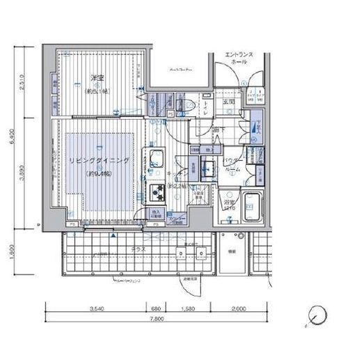 ランドステージ文京千石 1階 間取り図