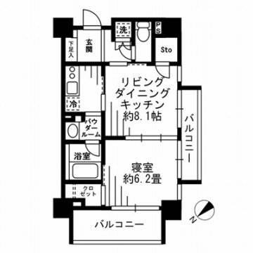 レジディア池尻大橋 703 間取り図