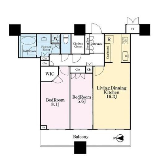 パークタワーグランスカイ 37階 間取り図