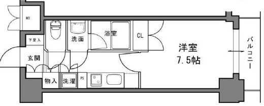 クオリア小石川 3階 間取り図