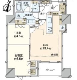 パークホームズ日本橋時の鐘通り 2階 間取り図