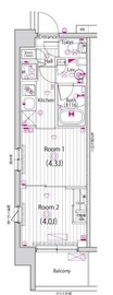 ガーラ・アヴェニュー元住吉 7階 間取り図