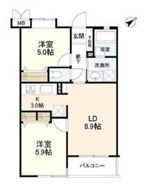 朝日マンション上目黒台 3階 間取り図