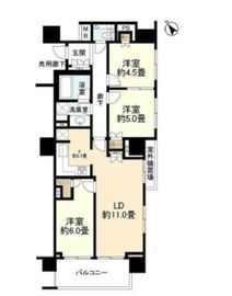 パークハウス小石川 4階 間取り図