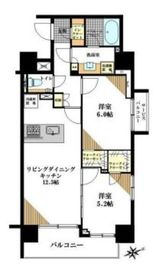 ラコント早稲田 7階 間取り図