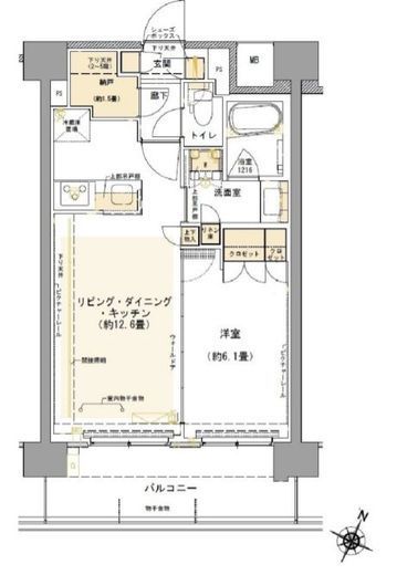 コムレジ赤羽 105 間取り図