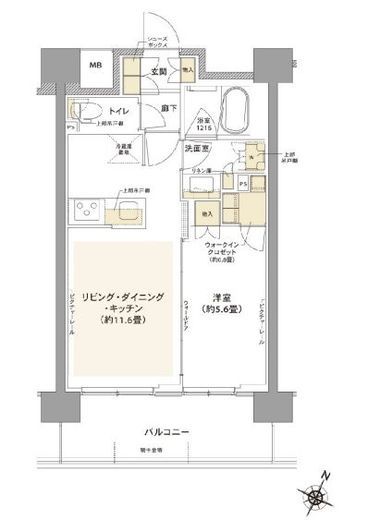 コムレジ赤羽 703 間取り図