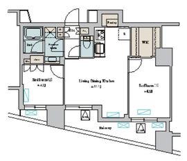 nido蔵前Avenue 803 間取り図