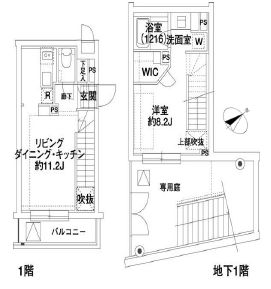 エルスタンザ代々木 101 間取り図