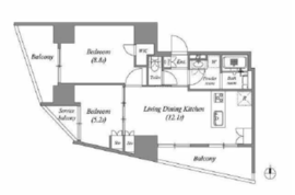 nido蔵前Avenue 804 間取り図