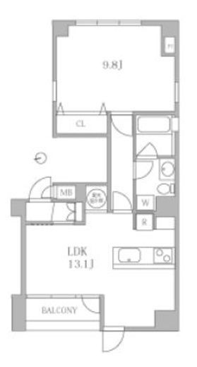 ルーチェ高輪 201 間取り図
