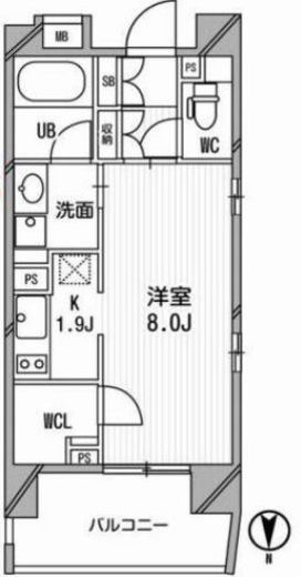 クリオ西池袋 7階 間取り図