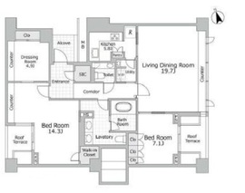 ザ・ハウス南麻布 2階 間取り図