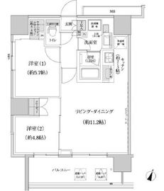 パークハビオ渋谷本町レジデンス 722 間取り図