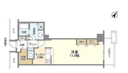 トルナーレ日本橋浜町 36階 間取り図
