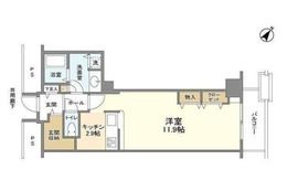 トルナーレ日本橋浜町 36階 間取り図