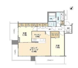 リガーレ日本橋人形町 15階 間取り図