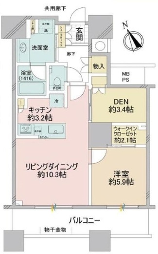 ザ・パークハウス西新宿タワー60 3階 間取り図